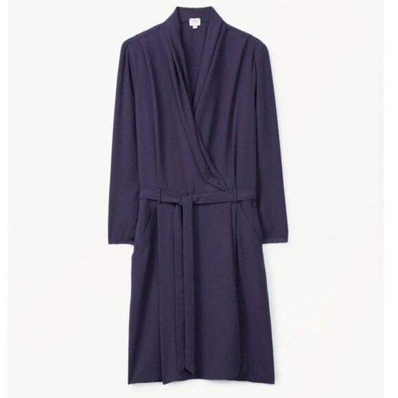 Aritzia Wilfred Franca Wrap Long Sleeve Dress Plum Purple Size 6 - Picture 1 of 6